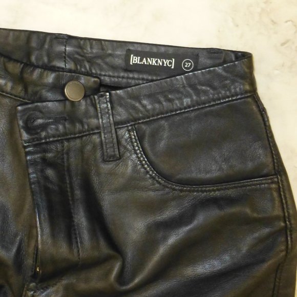 BlankNYC  Genuine Leather Pants Size 27 - Picture 3 of 8